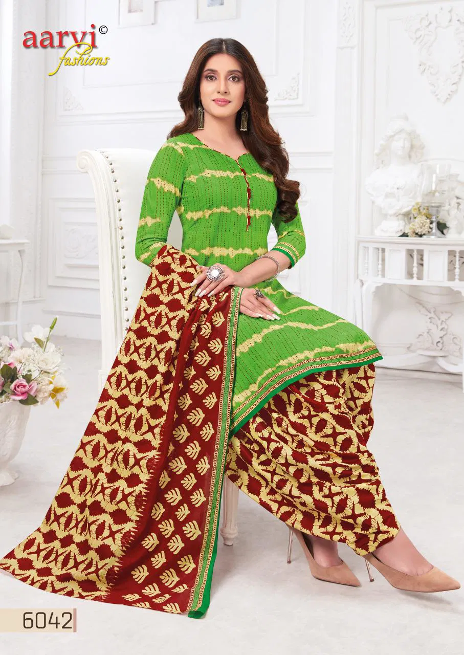 Aarvi Special Patiyala 17 Printed Cotton Casual Daily Wear Dress Material Collection